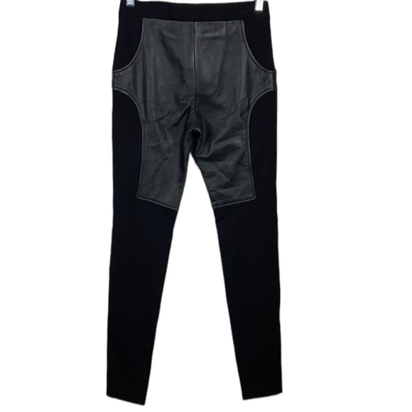 Alexander Wang Lambskin Leather Panel Ponte Pants Size XS - Picture 10 of 13